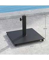 Outsunny Square Patio Umbrella Base, 29 lbs Metal Sd,