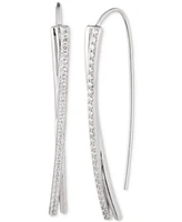 Lauren Ralph Lauren Sterling Silver Cubic Zirconia Pave Threader Earrings