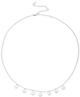 Lauren Ralph Lauren Sterling Silver Disc Frontal Necklace, 19" + 3" extender