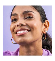 Jennifer Colorblock Small Sequin Hoop Earrings