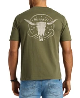 Men's Toftlund Relaxed Fit Short Sleeve Crewneck Bull Skull Graphic T-Shirt