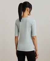 Lauren Ralph Elbow-Sleeve Top