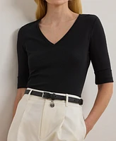 Lauren Ralph Elbow-Sleeve Top