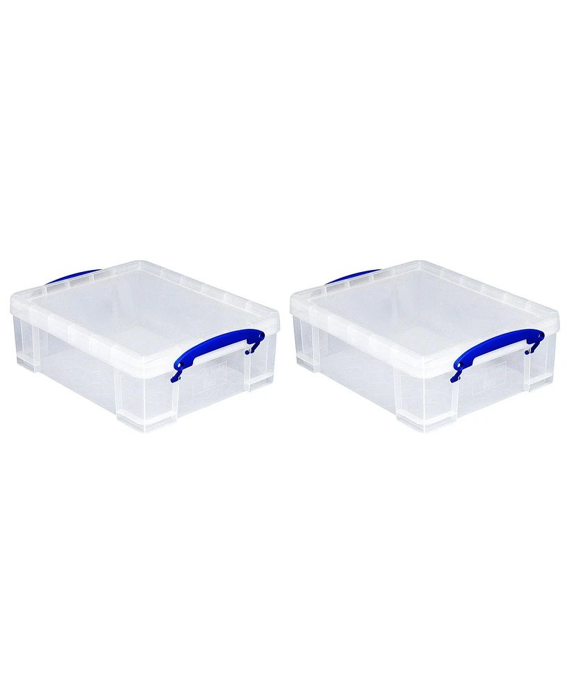 Really Useful Box 8.1L Plastic Storage Container with Clip Lock Handle ( Pack