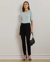 Lauren Ralph Stretch Cotton Boatneck T-Shirt