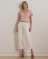 Lauren Ralph Dolman-Sleeve 100% Linen Shirt