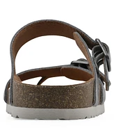 White Mountain Women's Grams Round Toe Flat Sandals