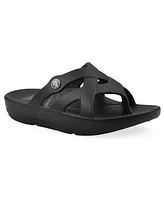 White Mountain Women's Rip Round Toe Flat Sandals
