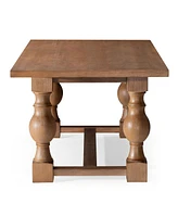 Maven Lane Leon Traditional Wooden Dining Table in Antiqued Natural Finish