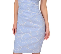 Adrianna Papell Women's Metallic Stretch Jacquard Dress