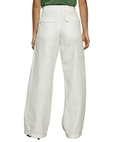 Sanctuary Women's Linen-Cotton Utility-Pocket Pants