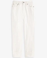 On 34th Women's High-Rise Cuffed Straight-Leg Jeans