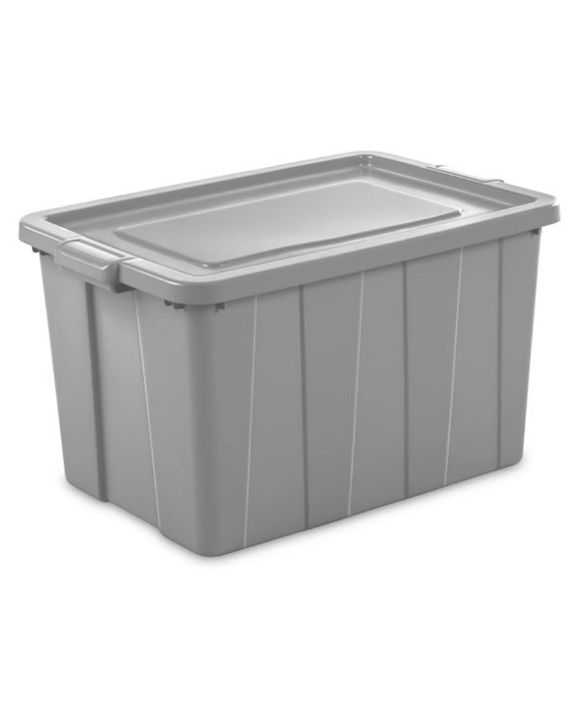 Sterilite 30 Gallon Tuff1 Storage Tote, Stackable Plastic Bin with Lid, 4 Pack