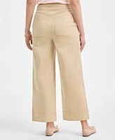 On 34th Women's High Rise Cropped Wide-Leg Pants, Exclusively at Macy's