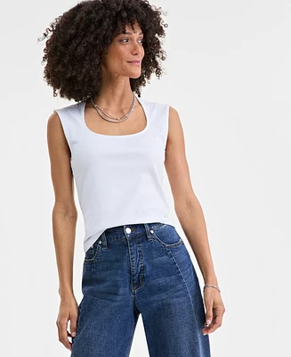 On 34th Women's Knit Scoop-Neck Raglan-Cap-Sleeve Top, Exclusively at Macy's