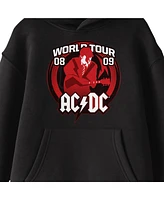 Ac/Dc Boys Acdc World Tour 08 09 Long Sleeve Youth Black Hooded Sweatshirt-xl