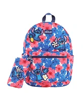 Stitch Hibiscus Aop 16" Travel Backpack