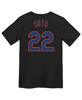 Nike Big Boys and Girls Juan Soto Black New York Mets Name Number T-Shirt