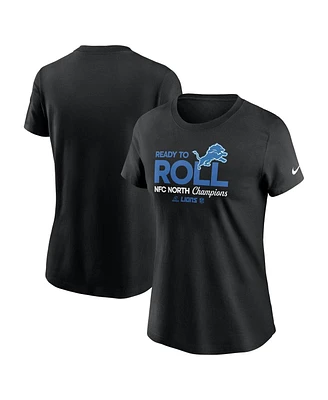 Nike Women's Black Detroit Lions 2024 Nfc North Division Champions Locker Room Trophy Collection T-Shirt