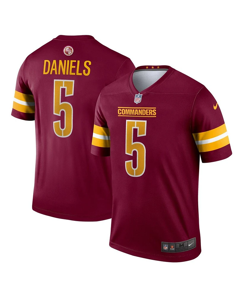Nike Men's Jayden Daniels Burgundy Washington Commanders Team Legend Player Performance Top