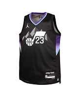 Jordan Big Boys and Girls Lauri Markkanen Black Utah Jazz Swingman Jersey - Statement Edition