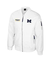 Colosseum Men's Michigan Wolverines White Rabbit Full-Zip Bomber Jacket