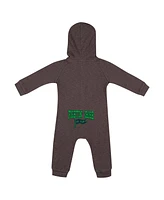 Colosseum Baby Boys and Girls Charcoal Notre Dame Fighting Irish Zando-Zan Waffle Full-Snap Hooded Romper