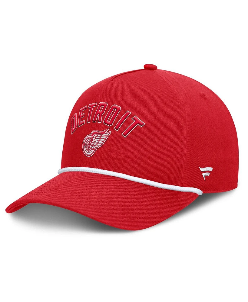 Fanatics Men's Red Detroit Red Wings Decades Collection A-Frame Rope Adjustable Hat