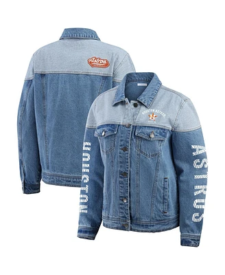 Wear by Erin Andrews Women's Houston Astros Full-Button Denim Jacket