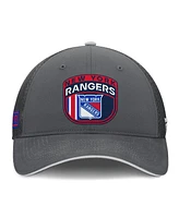 Fanatics Men's Gray New York Rangers Authentic Pro Home Ice Trucker Adjustable Hat