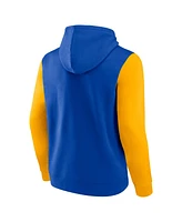 Fanatics Men's Royal/Gold Los Angeles Rams Outline Pullover Hoodie
