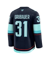 Fanatics Men's Philipp Grubauer Deep Sea Blue Seattle Kraken Home Premium Jersey