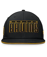 Fanatics Men's Black Boston Bruins Fundamental Gino Stack Snapback Hat