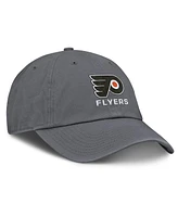 Fanatics Men's Charcoal Philadelphia Flyers Washed Adjustable Hat