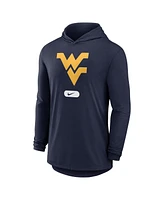 Nike Men's Navy West Virginia Mountaineers Lightweight Performance Long Sleeve Hoodie T-Shirt