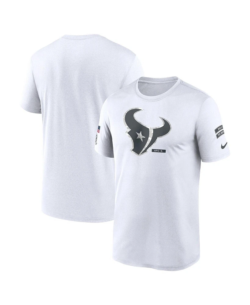 Nike Men's White Houston Texans 2024 Salute To Service Legend Performance T-Shirt