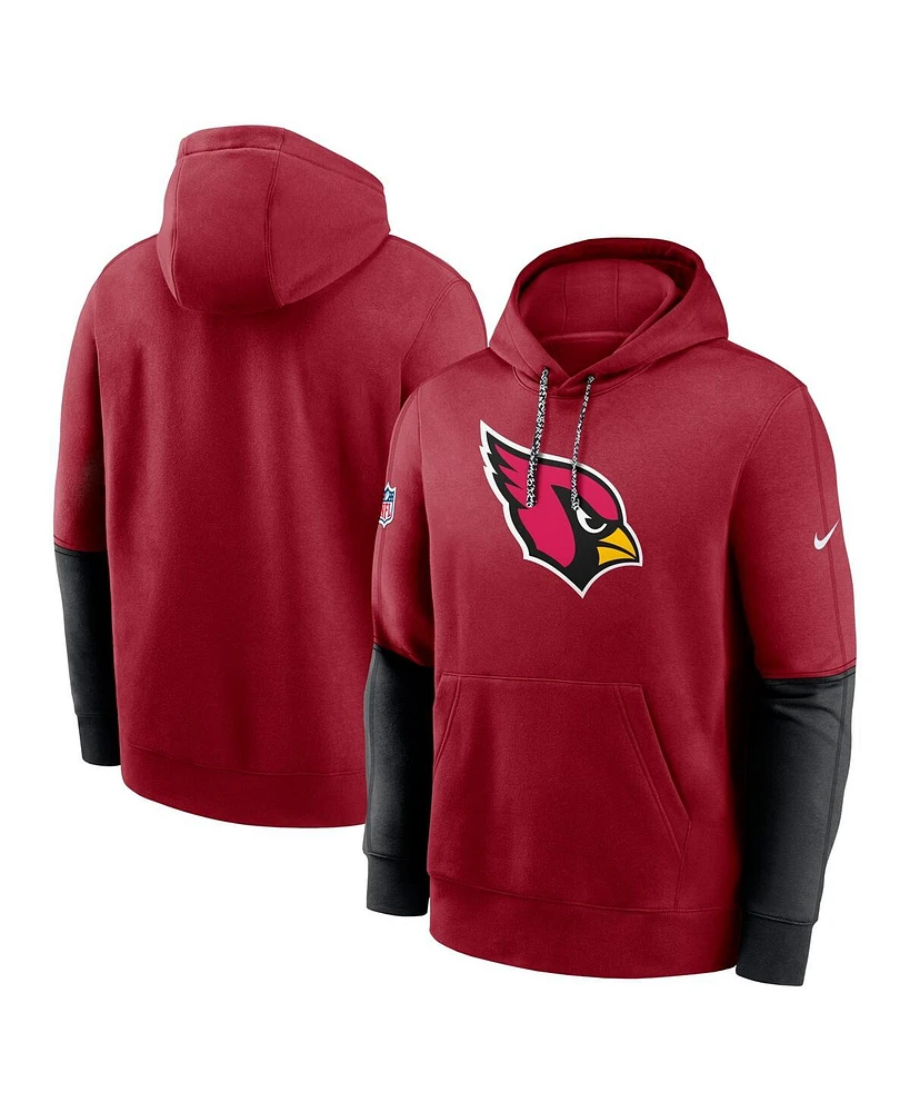 Nike Men's Cardinal Arizona Cardinals 2024 Sideline Club Pullover Hoodie