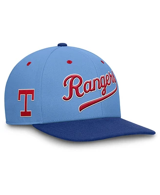 Nike Men's Light Blue/Royal Texas Rangers Cooperstown Collection Pro Performance Snapback Hat