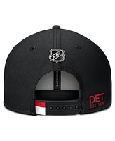 Fanatics Men's Black Detroit Red Wings Authentic Pro Prime Snapback Hat