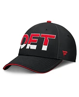 Fanatics Men's Black/Red Detroit Red Wings Authentic Pro Rink Team Code Flex Hat