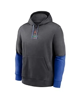 Jordan Men's Anthracite/Royal Florida Gators 2024 Sideline Club Pullover Hoodie