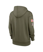 Nike Women's Olive Houston Texans Salute To Service Performance Pullover Hoodie