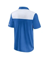 Fanatics Men's Blue Detroit Lions Color-Block Polo