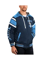 G-iii Sports by Carl Banks Men's Gray/Navy Tennessee Titans Extreme Full Back Reversible Hoodie Full-Zip Jacket