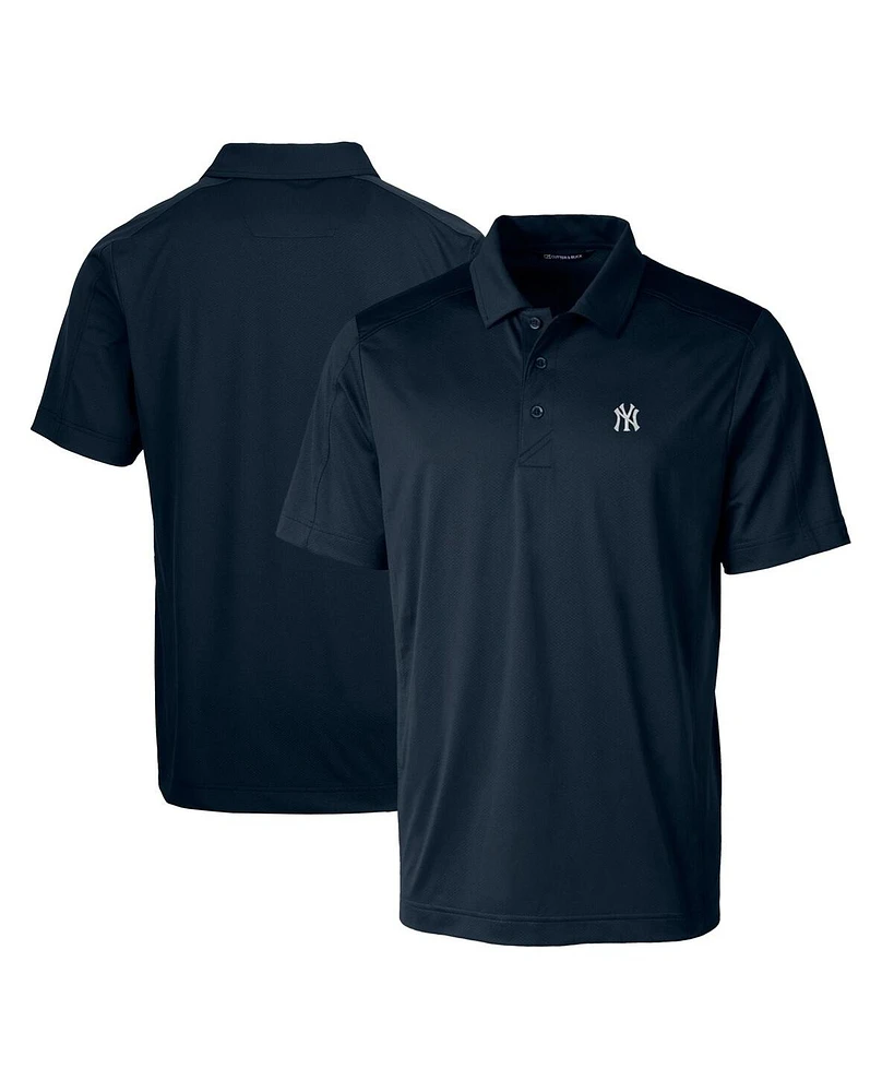 Cutter & Buck Men's Navy New York Yankees Prospect Textured Stretch Polo