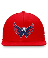 Fanatics Men's Red Washington Capitals Core Primary Logo Snapback Hat