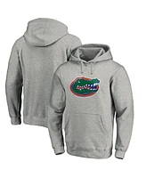 Fanatics Men's Heather Gray Florida Gators Primary Logo Pullover Hoodie