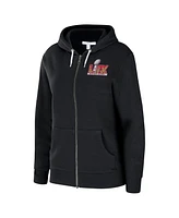 Wear by Erin Andrew Women's Black Super Bowl Lix Fleece Full-Zip Hoodie