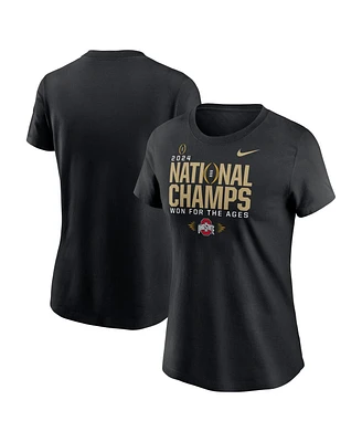 Nike Women's Black Ohio State Buckeyes College Football Playoff 2024 National Champions Locker Room T-Shirt