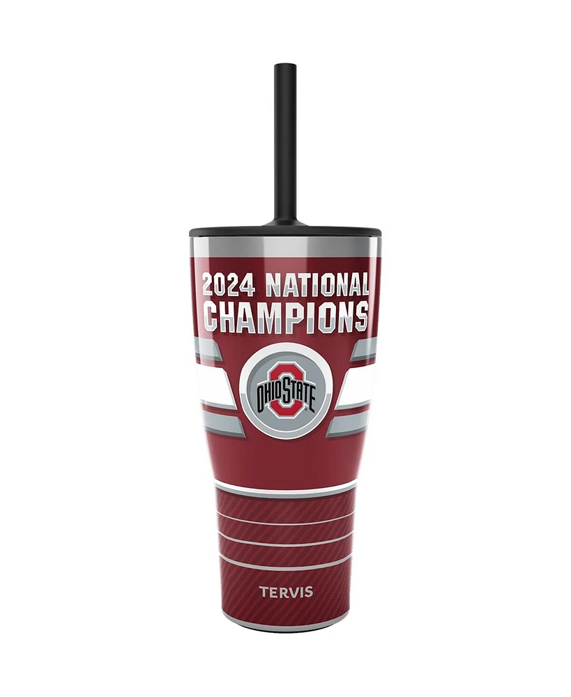 Tervis Tumbler Scarlet Ohio State Buckeyes College Football Playoff 2024 National Champions 24oz. Stainless Steel Tumbler